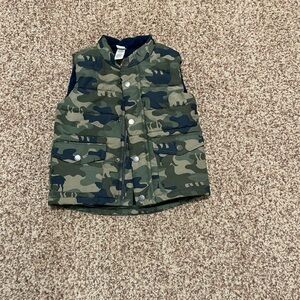 Little Me Navy and Camo Vest